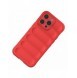 Magic Shield Case-fodral till iPhone 14 Pro Max elastiskt pansarfodral i vinröd