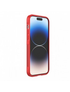 Magic Shield Case-fodral till iPhone 14 Pro Max elastiskt pansarfodral i vinröd