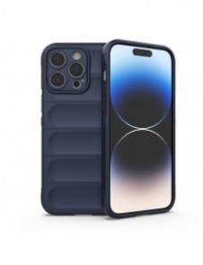 Magic Shield Case-fodral för iPhone 14 Pro Max flexibelt bepansrat mörkblått skal