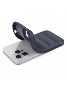 Magic Shield Case-fodral för iPhone 14 Pro Max flexibelt bepansrat mörkblått skal