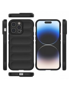 Magic Shield Case-fodral för iPhone 14 Pro Max flexibelt bepansrat mörkblått skal
