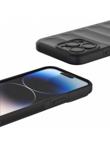 Magic Shield Case-fodral för iPhone 14 Pro Max flexibelt bepansrat mörkblått skal