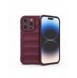 Magic Shield Case-fodral till iPhone 14 Pro elastiskt pansarskal i vinrött