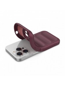 Magic Shield Case-fodral till iPhone 14 Pro elastiskt pansarskal i vinrött