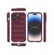 Magic Shield Case-fodral till iPhone 14 Pro elastiskt pansarskal i vinrött