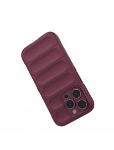 Magic Shield Case-fodral till iPhone 14 Pro elastiskt pansarskal i vinrött