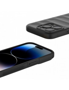 Magic Shield Case-fodral till iPhone 14 Pro elastiskt pansarskal i vinrött