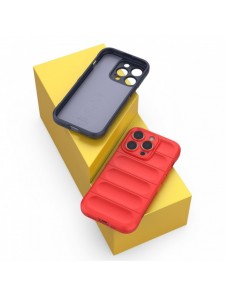 Magic Shield Case-fodral till iPhone 14 Pro elastiskt pansarskal i vinrött