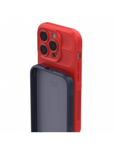Magic Shield Case-fodral till iPhone 14 Pro elastiskt pansarskal i vinrött