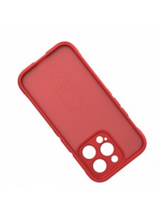 Magic Shield Case-fodral till iPhone 14 Pro elastiskt pansarskal i vinrött