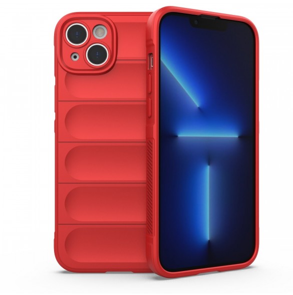Magic Shield Case-fodral för iPhone 14 Plus flexibelt pansarskal rött