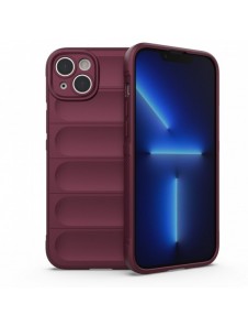 Magic Shield Case fodral för iPhone 14 Plus elastiskt pansarfodral i vinröd