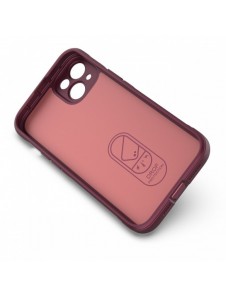 Magic Shield Case fodral för iPhone 14 Plus elastiskt pansarfodral i vinröd