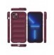 Magic Shield Case fodral för iPhone 14 Plus elastiskt pansarfodral i vinröd