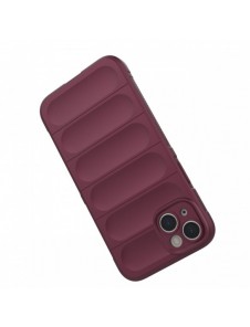 Magic Shield Case fodral för iPhone 14 Plus elastiskt pansarfodral i vinröd