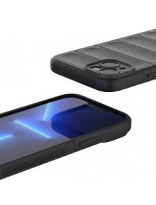 Magic Shield Case fodral för iPhone 14 Plus elastiskt pansarfodral i vinröd
