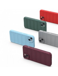Magic Shield Case fodral för iPhone 14 Plus elastiskt pansarfodral i vinröd