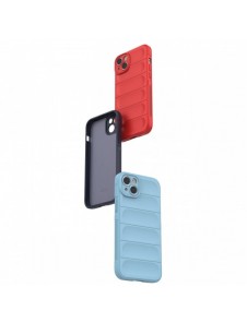 Magic Shield Case fodral för iPhone 14 Plus elastiskt pansarfodral i vinröd