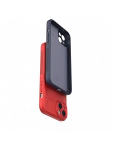 Magic Shield Case fodral för iPhone 14 Plus elastiskt pansarfodral i vinröd