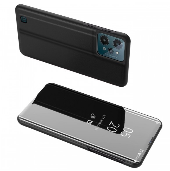 Clear View Case-fodral för Realme C31 flip-fodral svart