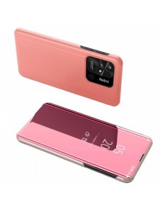 Clear View Case-fodral för Xiaomi Redmi 10C-fodral med en flik rosa