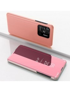 Clear View Case-fodral för Xiaomi Redmi 10C-fodral med en flik rosa