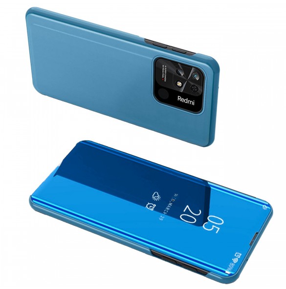 Clear View Case-fodral till Xiaomi Redmi 10C flip-fodral blå