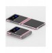 Plätering Fodral för Samsung Galaxy Z Flip 4 skal med en metallisk ram lila