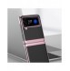 Plätering Fodral för Samsung Galaxy Z Flip 4 skal med en metallisk ram lila