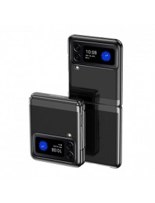 Plätering Fodral för Samsung Galaxy Z Flip 4 skal med en svart metallram