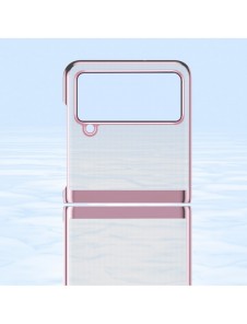 Plätering Fodral för Samsung Galaxy Z Flip 4 skal med en svart metallram