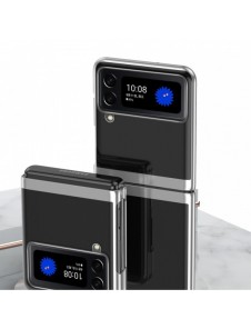 Plätering Fodral för Samsung Galaxy Z Flip 4 skal med en svart metallram
