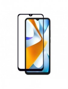 Xiaomi Poco C40 9H helskärmshärdat glas med svart ram