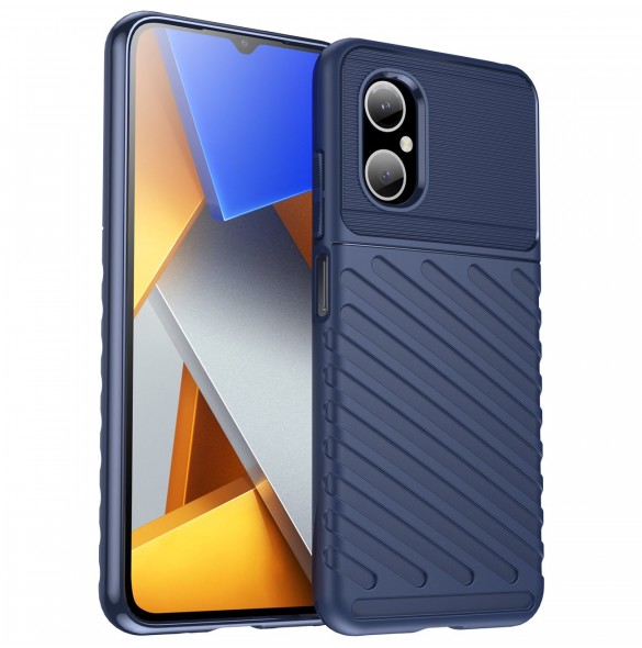 Thunder Case Xiaomi Poco M4 5G silikonväska blå
