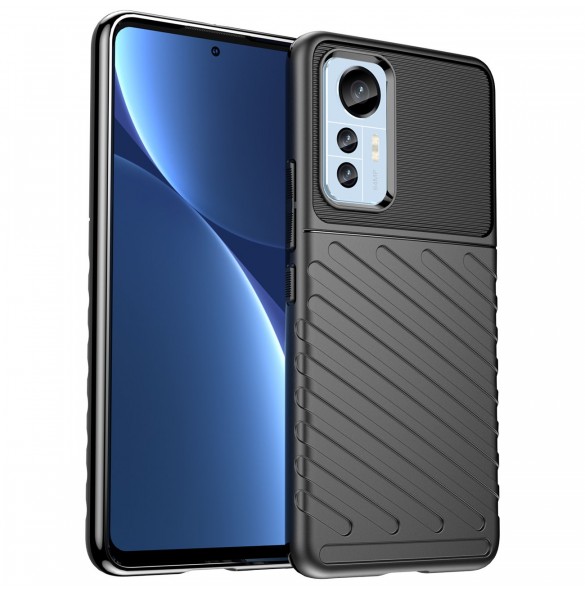 Thunder Case fodral för Xiaomi 12 Lite silikon pansarfodral svart