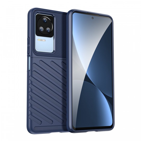 Thunder Case för Xiaomi Poco F4 5G silikon pansarfodral blå