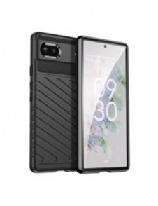 Thunder Case fodral för Google Pixel 6a silikon pansarfodral svart