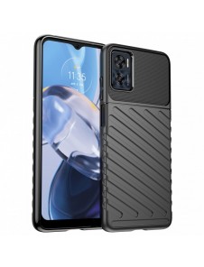 Thunder Case fodral för Motorola Moto E32 silikon pansarfodral svart