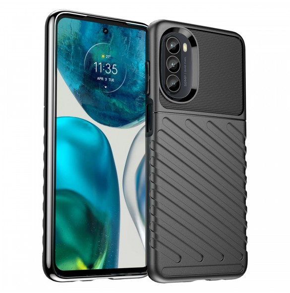 Thunder Case Motorola Moto G52 silikon pansarfodral svart