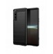 Carbon Case för Sony Xperia 5 IV flexibelt silikon kolfodral svart