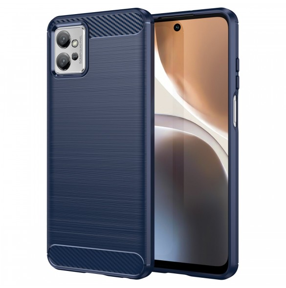 Kolfodral för Motorola Moto G32 flexibelt silikon kolfodral blå