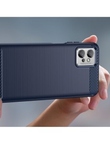 Kolfodral för Motorola Moto G32 flexibelt silikon kolfodral blå
