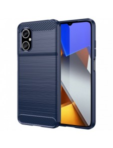 Carbon Case Cover för Xiaomi Redmi Note 11E /Redmi 10 5G / Redmi 10 Prime+ 5G / Poco M4 5G Flexibelt Silikon Carbon Cover Blu