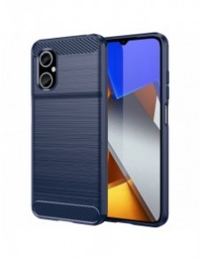 Carbon Case Cover för Xiaomi Redmi Note 11E /Redmi 10 5G / Redmi 10 Prime+ 5G / Poco M4 5G Flexibelt Silikon Carbon Cover Blu