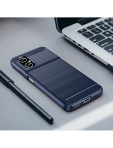 Carbon Case Cover för Xiaomi Redmi Note 11E /Redmi 10 5G / Redmi 10 Prime+ 5G / Poco M4 5G Flexibelt Silikon Carbon Cover Blu