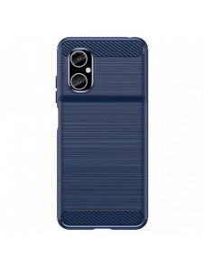 Carbon Case Cover för Xiaomi Redmi Note 11E /Redmi 10 5G / Redmi 10 Prime+ 5G / Poco M4 5G Flexibelt Silikon Carbon Cover Blu