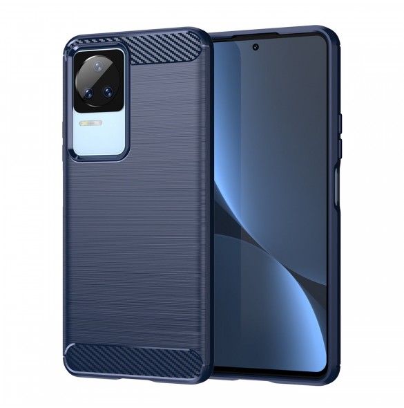 Kolfodral för Xiaomi Poco F4 5G flexibelt silikonkolskydd blå