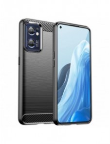 Carbon Case för Realme Narzo 50 5G flexibel silikon kolfodral svart