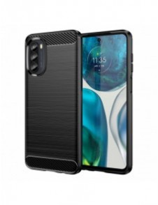 Carbon Case lock Motorola Moto G82 5G / Moto G52 flexibelt silikon kolfodral svart