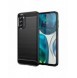 Carbon Case lock Motorola Moto G82 5G / Moto G52 flexibelt silikon kolfodral svart